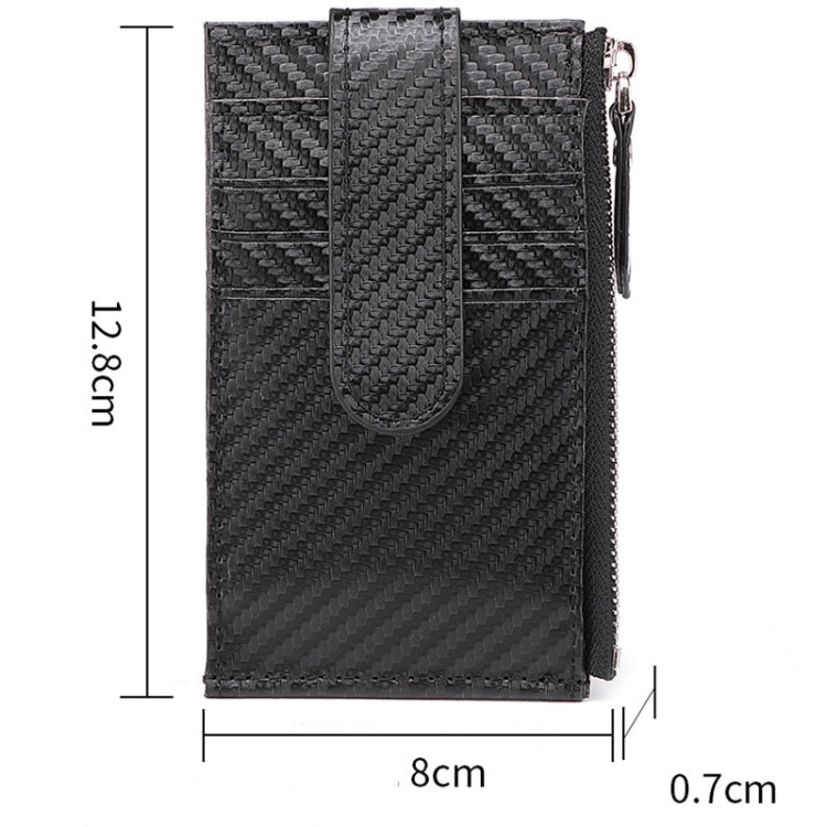 For Airtag Tracker Case Carbon Fiber Credit Card Holder Wallet(Black) - Wallet Series by PMC Jewellery | Online Shopping South Africa | PMC Jewellery | Buy Now Pay Later Mobicred