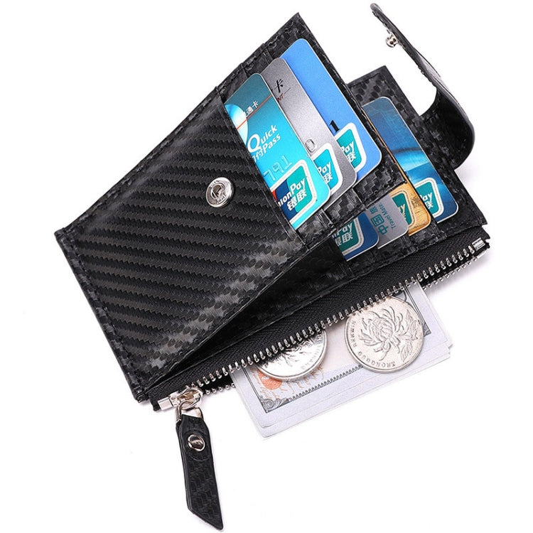 For Airtag Tracker Case Carbon Fiber Credit Card Holder Wallet(Black) - Wallet Series by PMC Jewellery | Online Shopping South Africa | PMC Jewellery | Buy Now Pay Later Mobicred