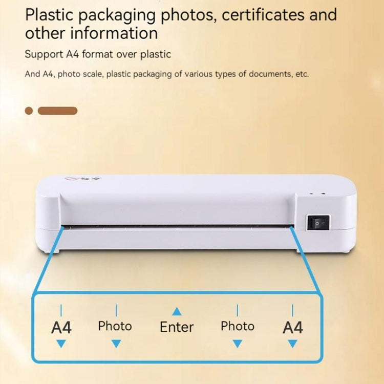 A4 Hot Cold Laminator Machine Photo Documents Hot Lamination UK Plug - Photo Film Covering Machine by PMC Jewellery | Online Shopping South Africa | PMC Jewellery | Buy Now Pay Later Mobicred