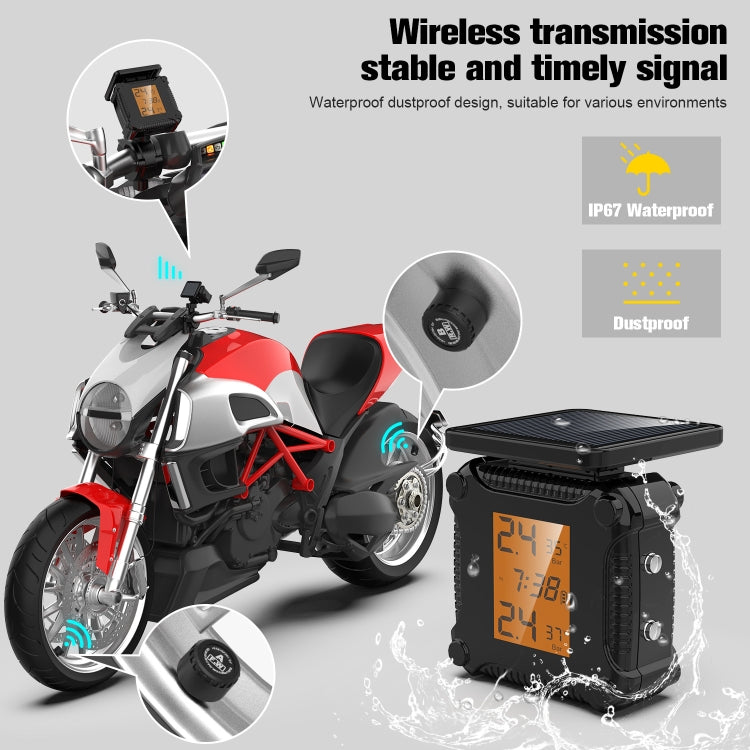 M8 Solar Motorcycle Tire Pressure Monitor Color Screen High Precision Sensor - Tire Pressure Gauges by PMC Jewellery | Online Shopping South Africa | PMC Jewellery