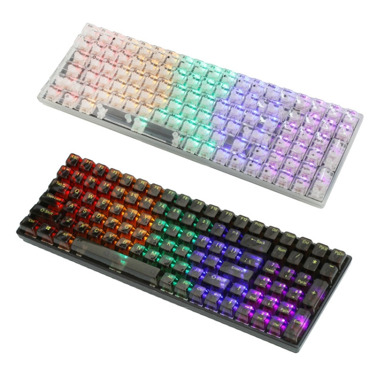 100 Keys Customized Gaming Wired Mechanical Keyboard Transparent Keycap Red Shaft (Black) - Wired Keyboard by PMC Jewellery | Online Shopping South Africa | PMC Jewellery | Buy Now Pay Later Mobicred