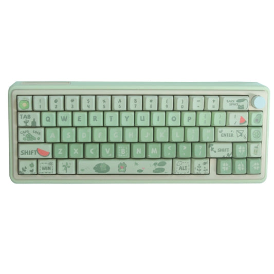 Bluetooth Wireless 3-mode RGB Backlit Gaming Mechanical Keyboard Aluminum Alloy Kit + Keycap(Light Green) - Other by PMC Jewellery | Online Shopping South Africa | PMC Jewellery | Buy Now Pay Later Mobicred