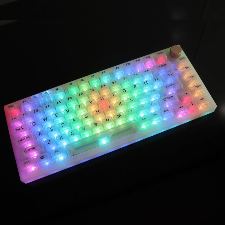 82 Keys Bluetooth Wireless 3-mode RGB Hot-plug Customized Mechanical Keyboard Kit + Keycap(White) - Other by PMC Jewellery | Online Shopping South Africa | PMC Jewellery | Buy Now Pay Later Mobicred