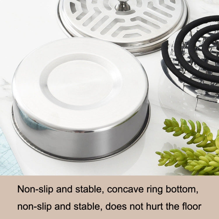 Stainless Steel Mosquito Incense Tray Holder Household Fireproof Mosquito Incense Box With Cover(As Show) - Mosquito Coil Tray by PMC Jewellery | Online Shopping South Africa | PMC Jewellery