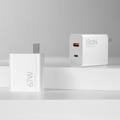 Original Xiaomi 67W GaN 1C+1A Dual Port Smart Fast Charger, US Plug(White) - USB Charger by Xiaomi | Online Shopping South Africa | PMC Jewellery | Buy Now Pay Later Mobicred