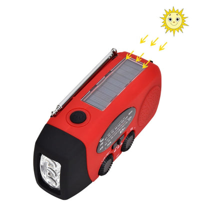 HanRongda HRD-902 Disaster Prevention and Emergency Solar Charging Lighting Mobile Portable Radio(Red) - Radio Player by HanRongda | Online Shopping South Africa | PMC Jewellery | Buy Now Pay Later Mobicred