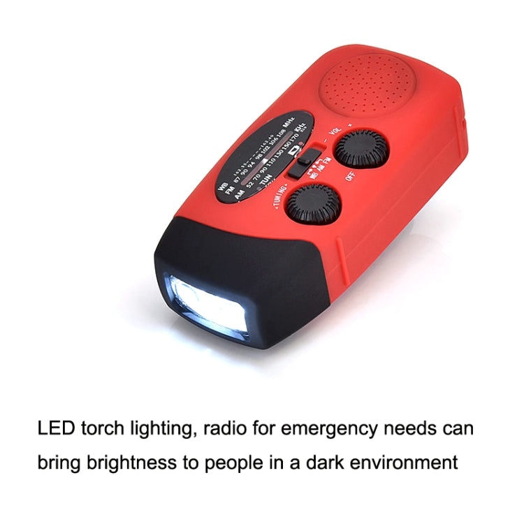 HanRongda HRD-902 Disaster Prevention and Emergency Solar Charging Lighting Mobile Portable Radio(Red) - Radio Player by HanRongda | Online Shopping South Africa | PMC Jewellery | Buy Now Pay Later Mobicred