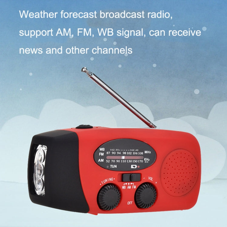 HanRongda HRD-902 Disaster Prevention and Emergency Solar Charging Lighting Mobile Portable Radio(Red) - Radio Player by HanRongda | Online Shopping South Africa | PMC Jewellery | Buy Now Pay Later Mobicred