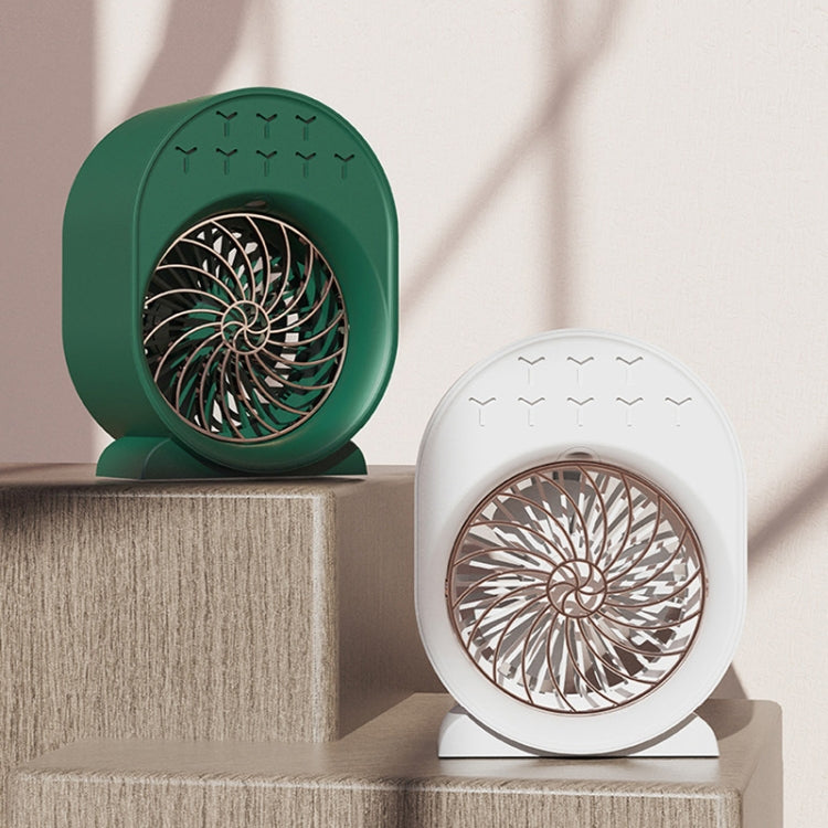 USB Spray Humidification Air Conditioning Fan Small Portable Desktop Air Cooler, Style: Plug-in (Green) - Electric Fans by PMC Jewellery | Online Shopping South Africa | PMC Jewellery | Buy Now Pay Later Mobicred