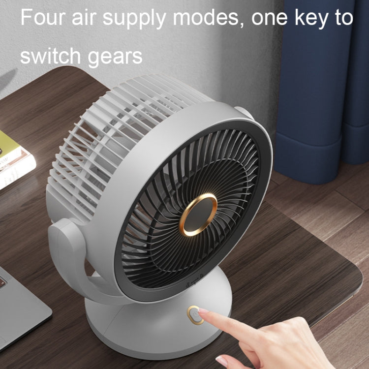 Desktop Air Circulation Upright Night Light Fan Household Rotatable Turbo Fan, Style: Charging Model - Electric Fans by PMC Jewellery | Online Shopping South Africa | PMC Jewellery | Buy Now Pay Later Mobicred