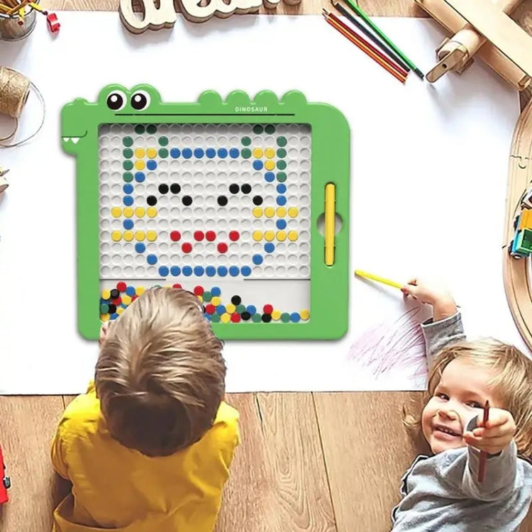 106 Beads Kids Magnetic Drawing Board Big Chess Children Creative Toys(Dinosaur Green) - Drawing Toys by PMC Jewellery | Online Shopping South Africa | PMC Jewellery | Buy Now Pay Later Mobicred