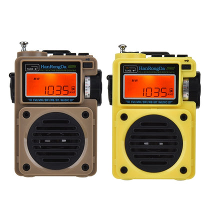 HanRongda HRD-701 Portable Full Band Radio Subwoofer Bluetooth TF Card Digital Display Radio(Yellow) - Radio Player by HanRongda | Online Shopping South Africa | PMC Jewellery | Buy Now Pay Later Mobicred