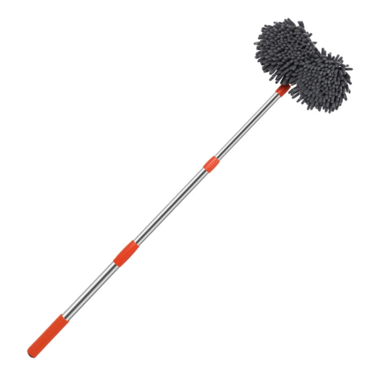 Car Wash Mop Soft Brush Long Handle Telescopic Rotary Car Cleaning Tool(Orange) - Car washing supplies by PMC Jewellery | Online Shopping South Africa | PMC Jewellery