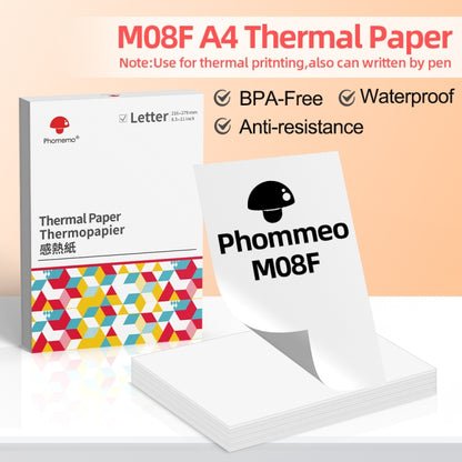 For Phomemo M08F 200sheets Thermal Printing Paper Compatible for MR.IN Brother Pocket Jet / MT800, Style: Folding A4 - Printer Accessories by PMC Jewellery | Online Shopping South Africa | PMC Jewellery | Buy Now Pay Later Mobicred