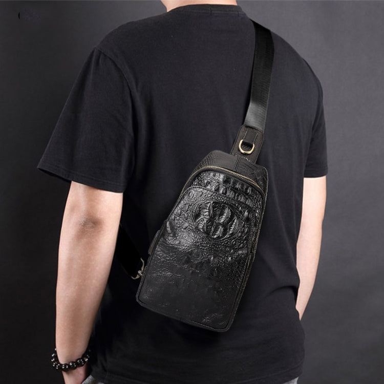 HUMERPAUL Men Shoulder Bag Leather Crossbody Bag(Black) - Single-shoulder Bags by HUMERPAUL | Online Shopping South Africa | PMC Jewellery | Buy Now Pay Later Mobicred