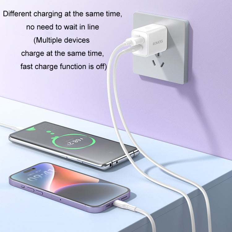 ROMOSS PD20W Fast Charger For Apple/Huawei And Xiaomi, CN Plug, Style: Double-port - USB Charger by ROMOSS | Online Shopping South Africa | PMC Jewellery