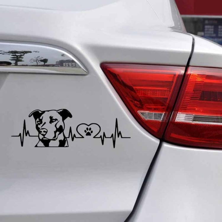 10pcs Pitbull Love Car Sticker Car Rear Modification Plate Label(Black) - Decorative Sticker by PMC Jewellery | Online Shopping South Africa | PMC Jewellery | Buy Now Pay Later Mobicred