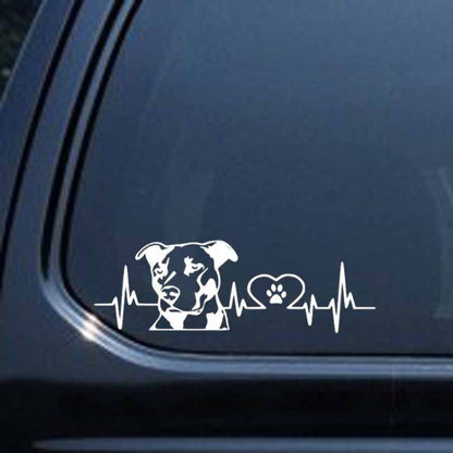 10pcs Pitbull Love Car Sticker Car Rear Modification Plate Label(Black) - Decorative Sticker by PMC Jewellery | Online Shopping South Africa | PMC Jewellery | Buy Now Pay Later Mobicred