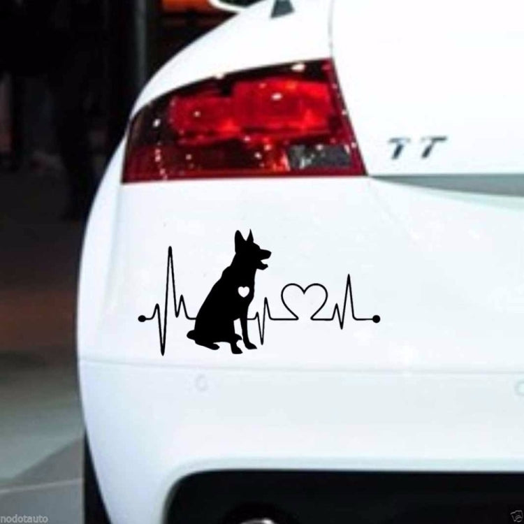 10pcs German Shepherd Cartoon Animal Car Sticker(White) - Decorative Sticker by PMC Jewellery | Online Shopping South Africa | PMC Jewellery | Buy Now Pay Later Mobicred