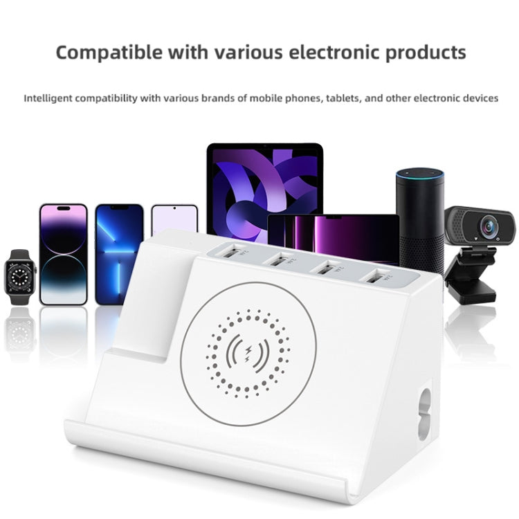 PD 20W +QC 3.0 Wireless Charging+6 Ports Multi-function Charger(EU Plug) - Multifunction Charger by PMC Jewellery | Online Shopping South Africa | PMC Jewellery | Buy Now Pay Later Mobicred