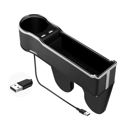 Car Seat Gap Storage Box Multifunctional Mobile Phone USB Charger, Color: Standard Black - Stowing Tidying by PMC Jewellery | Online Shopping South Africa | PMC Jewellery | Buy Now Pay Later Mobicred