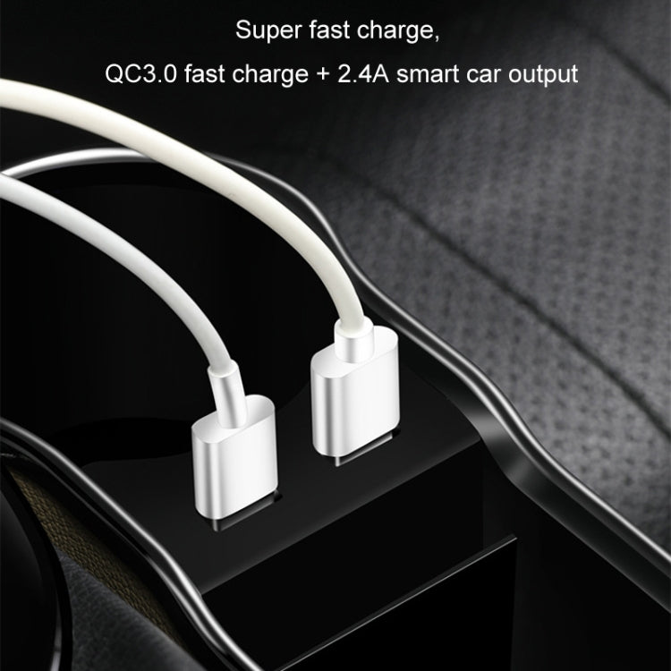 Car Seat Gap Storage Box Multifunctional Mobile Phone USB Charger, Color: QC3.0 Beige - Stowing Tidying by PMC Jewellery | Online Shopping South Africa | PMC Jewellery | Buy Now Pay Later Mobicred