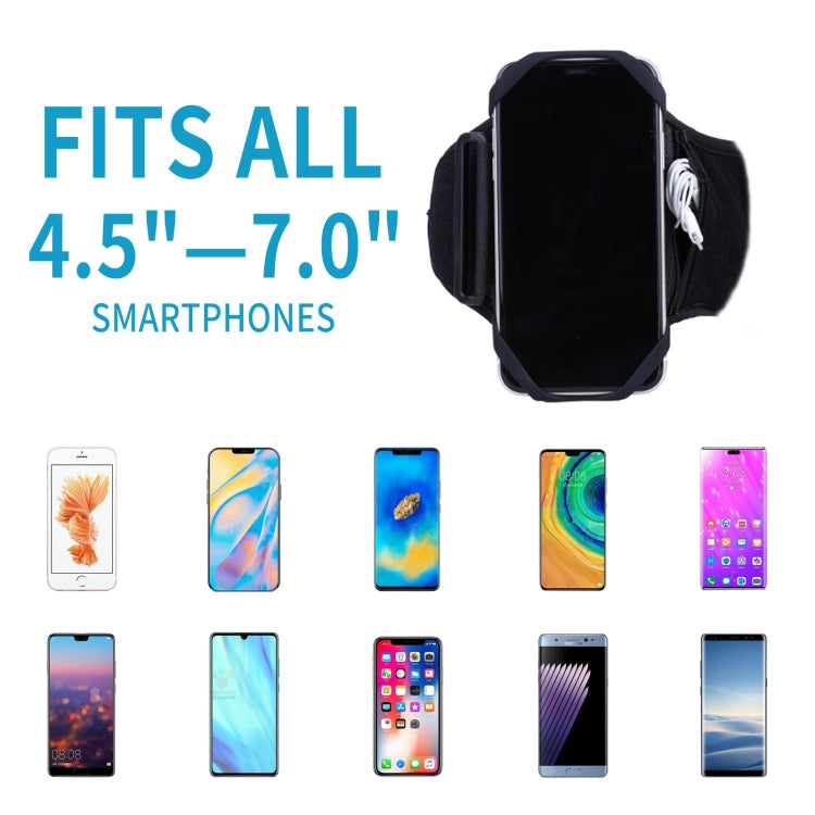 For 4.5-7 inch Phone Zipper Pocket Removable Rotating Arm Belt Bag Running Riding Phone Case(8 Claw Black) - Other by PMC Jewellery | Online Shopping South Africa | PMC Jewellery