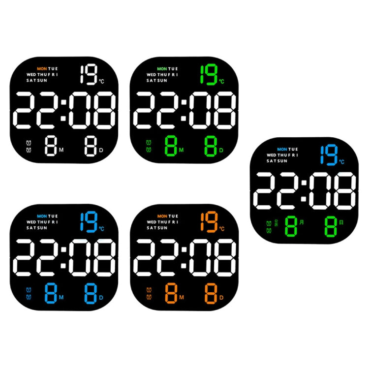 6633 LED Screen Digital Display Timing Desktop Alarm Clock Living Room Hanging Clock(Blue White Green) - Wall Clock by PMc TechLife | Online Shopping South Africa | PMc TechLife | Buy Now Pay Later Mobicred