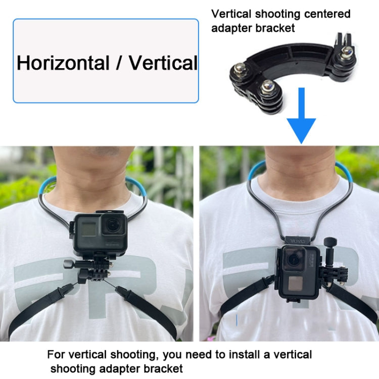 TUYU Camera Neck Holder Mobile Phone Chest Strap Mount  For Video Shooting//POV, Spec: Vertical +Phone Clip (Black) - Stand by PMC Jewellery | Online Shopping South Africa | PMC Jewellery | Buy Now Pay Later Mobicred