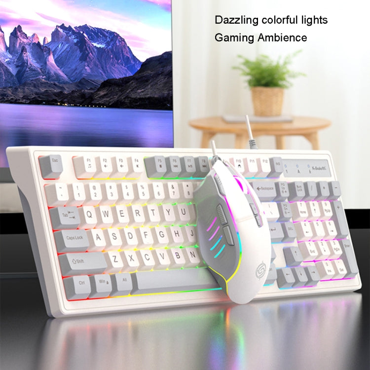 K-Snake Wired E-Sports Keyboard Mouse Mechanical Feel 98 Key Desktop Computer Notebook Keyboard, Style: Single Keyboard (Pink) - Wired Keyboard by K-Snake | Online Shopping South Africa | PMC Jewellery | Buy Now Pay Later Mobicred