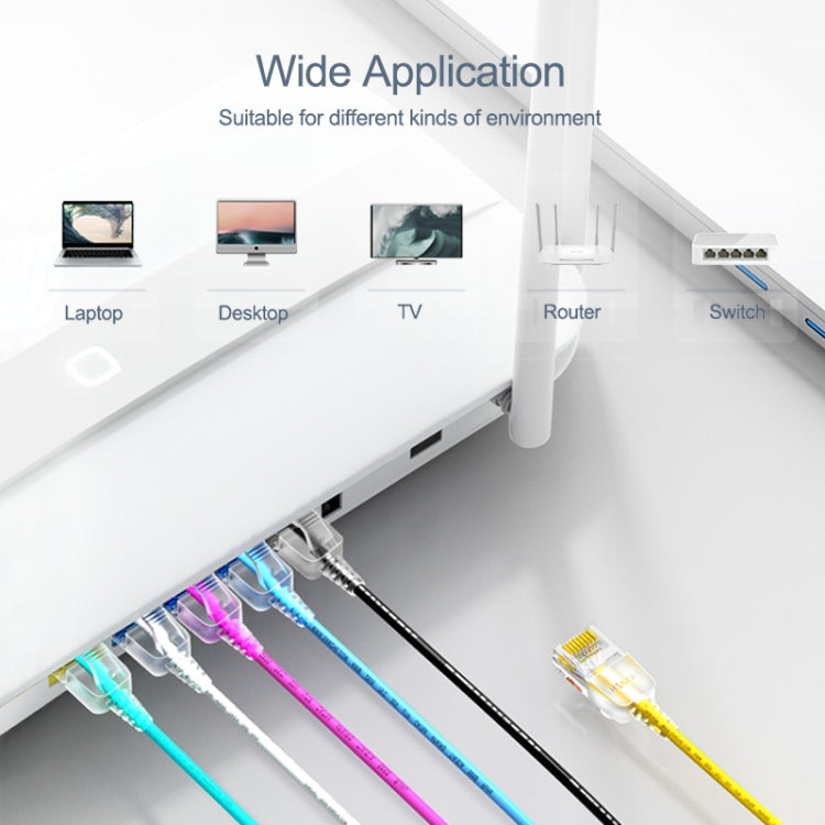 SAMZHE Cat6A Ethernet Cable UTP Network Patch Cable 15m(White) - Lan Cable and Tools by SAMZHE | Online Shopping South Africa | PMC Jewellery | Buy Now Pay Later Mobicred