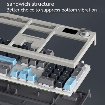 LANGTU LT104 Mechanical Keyboard Backlight Display Flexible DIY Keyboard, Style: Wired Color Screen RGB (Iron Gray) - Wired Keyboard by LANGTU | Online Shopping South Africa | PMC Jewellery | Buy Now Pay Later Mobicred