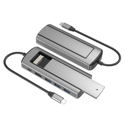 6-In-1 TYPE-C/USB-C To PD+HDMI (4K 30hz) +USB3.0 X 3+SSD Docking Station - USB HUB by PMC Jewellery | Online Shopping South Africa | PMC Jewellery