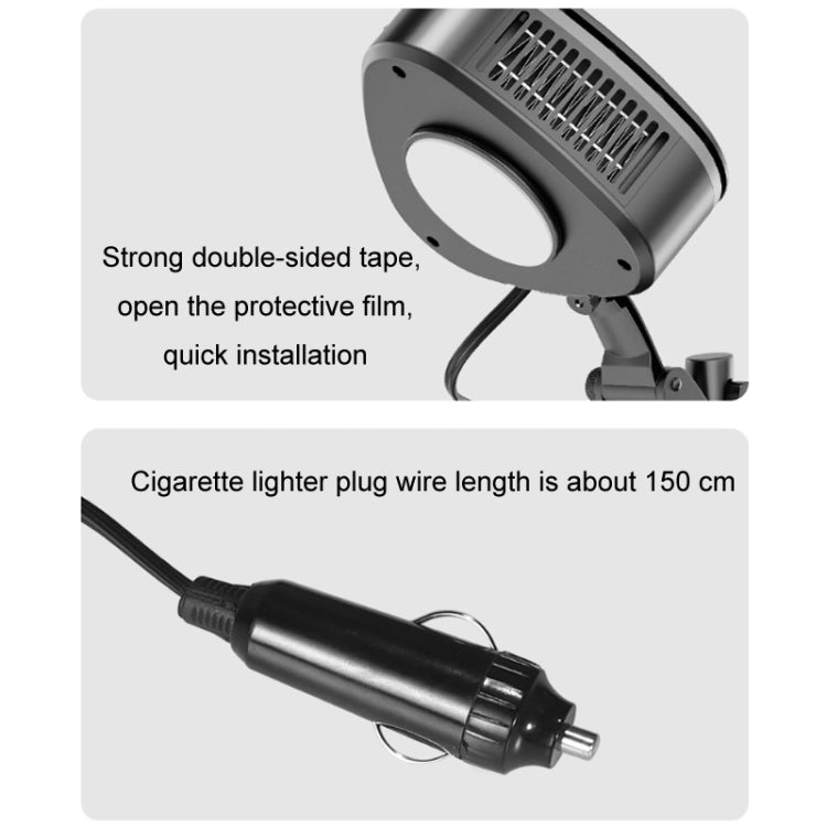 Winter Car Triangle Heater Defrost Electric Heater, Style: 12V Suction Cup - Heating & Fans by PMC Jewellery | Online Shopping South Africa | PMC Jewellery | Buy Now Pay Later Mobicred