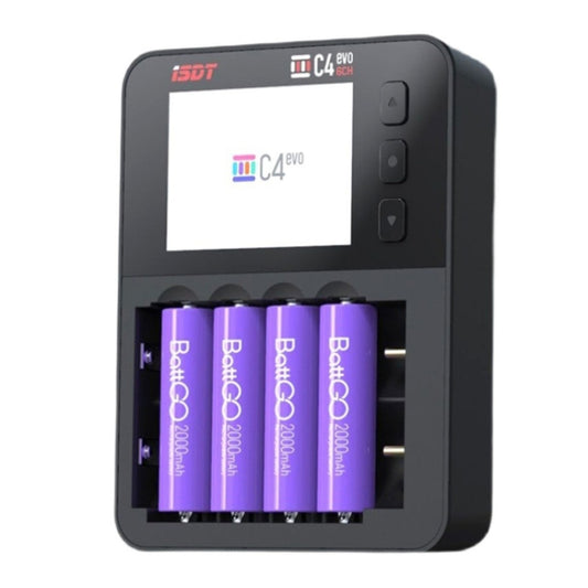 ISDT C4 EVO NiMH/NiCd Cylindrical Lithium Battery Smart Charger(Black) - Charger by ISDT | Online Shopping South Africa | PMC Jewellery | Buy Now Pay Later Mobicred