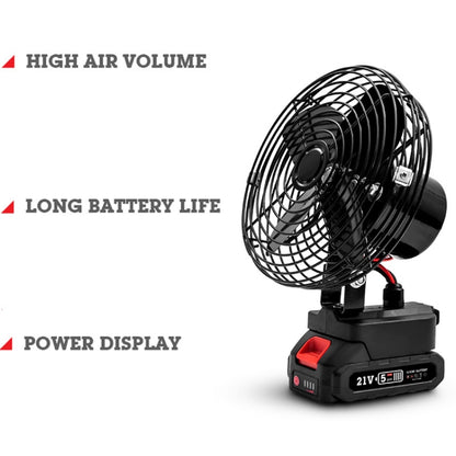 HILDA Portable Powerful Fan Outdoor Hair Dryer, With US Plug Adaptor, Style: 6 inch With 2 Battery(1500mAh) - Electric Fans by HILDA | Online Shopping South Africa | PMC Jewellery | Buy Now Pay Later Mobicred