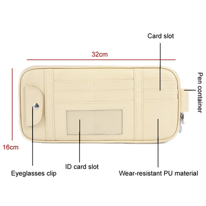 Car Driver License Storage Bag Sun Visor Sunglasses Card Holder, Color: Black - Sunglasses & Glasses Clips by PMC Jewellery | Online Shopping South Africa | PMC Jewellery | Buy Now Pay Later Mobicred