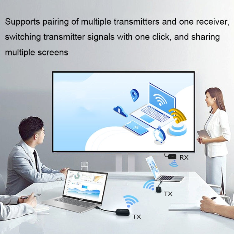 PWAY DT248W-H 30m Wireless HD Screen Projector Office Conference Screen Sharing Device(HDMI Interface) - Wireless Display Dongle by PWAY | Online Shopping South Africa | PMC Jewellery | Buy Now Pay Later Mobicred