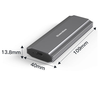 Blueendless 2810 General Dual Protocol Wiring 2-in-1 M.2 Mobile Hard Disk Case SSD External Solid Hard Drive Enclosure Box - HDD Enclosure by Blueendless | Online Shopping South Africa | PMC Jewellery | Buy Now Pay Later Mobicred