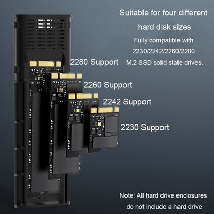 Blueendless 2809 General Dual Protocol Wiring 2-in-1 M.2 Mobile Hard Disk Case SSD External Solid Hard Drive Enclosure Box - HDD Enclosure by Blueendless | Online Shopping South Africa | PMC Jewellery | Buy Now Pay Later Mobicred