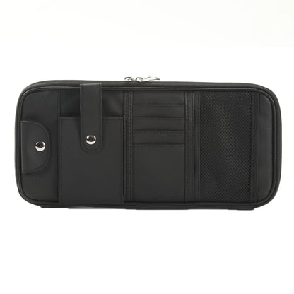 Car Sun Visor Multifunctional Storage Bag Glasses ID Holder(Black) - Sunglasses & Glasses Clips by PMC Jewellery | Online Shopping South Africa | PMC Jewellery | Buy Now Pay Later Mobicred