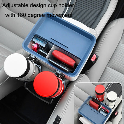 Car Multifunctional Water Cup Holder Armrest Box Paper Box(Gray) - Car Drink Holders by PMC Jewellery | Online Shopping South Africa | PMC Jewellery | Buy Now Pay Later Mobicred