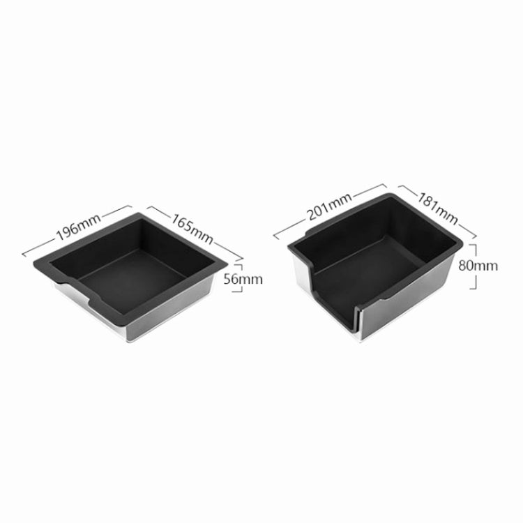 For Tesla Model 3 / Y Silicone Double Layer Storage Small Ice Box, Style: Center Front With Divider (Black) - free shipping - PMC TechLife - Order now!