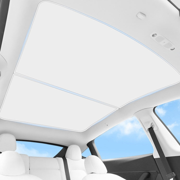 3pcs /Set For Tesla Model Y Ice Crystal Sunshade Car Roof Front And Rear Sunroof Shade(Beige) - Window Foils & Solar Protection by PMC Jewellery | Online Shopping South Africa | PMC Jewellery | Buy Now Pay Later Mobicred