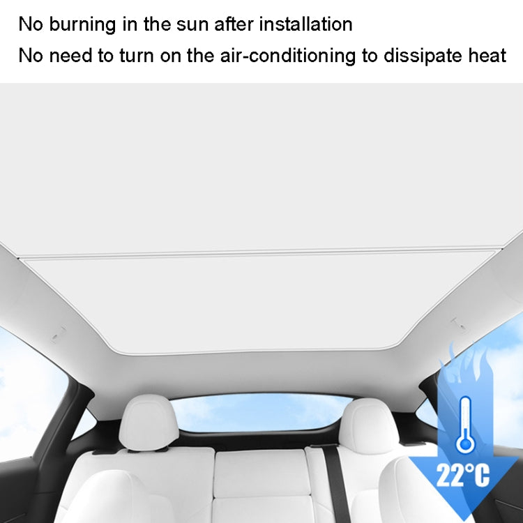 4pcs /Set For Tesla Model 3 Ice Crystal Sunshade Car Roof Front And Rear Sunroof Shade(Beige) - Window Foils & Solar Protection by PMC Jewellery | Online Shopping South Africa | PMC Jewellery | Buy Now Pay Later Mobicred