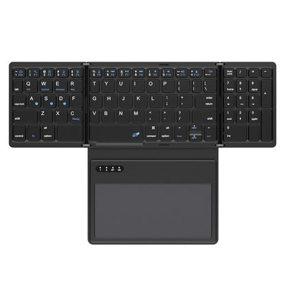 Leather Wireless Bluetooth Keyboard With Touch-Pad Multi-System External Portable Universal Keypad - Wireless Keyboard by PMC Jewellery | Online Shopping South Africa | PMC Jewellery | Buy Now Pay Later Mobicred