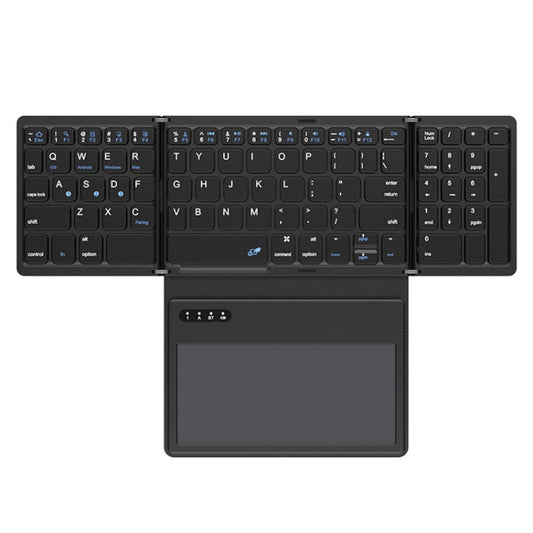 Leather Wireless Bluetooth Keyboard With Touch-Pad Multi-System External Portable Universal Keypad - Wireless Keyboard by PMC Jewellery | Online Shopping South Africa | PMC Jewellery | Buy Now Pay Later Mobicred