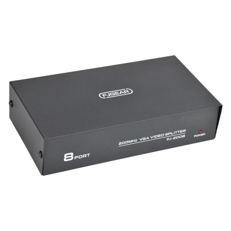 FJGEAR FJ-2008 VGA Splitter 1 In 8 Out Computer Vedio Output Splitter, EU Plug - VGA Splitters by FJGEAR | Online Shopping South Africa | PMC Jewellery | Buy Now Pay Later Mobicred