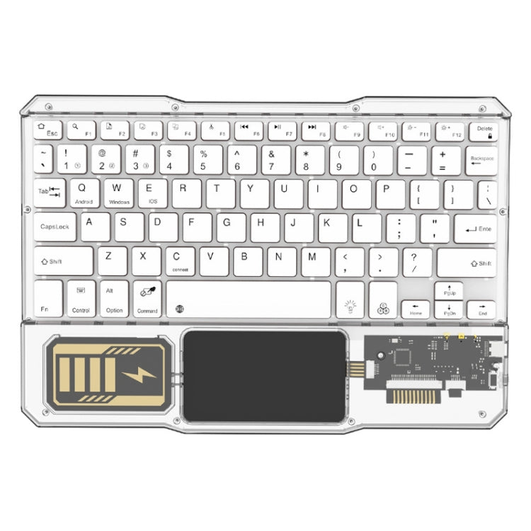 KB-333 RGB Backlit Wireless Bluetooth Keyboard Cell Phone Tablet Laptop Compatible Keypad(White) - Universal Keyboard by PMC Jewellery | Online Shopping South Africa | PMC Jewellery