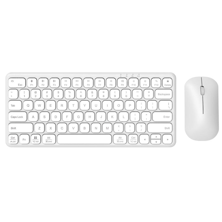 B087 2.4G Portable 78 Keys Dual Mode Wireless Bluetooth Keyboard And Mouse, Style: Keyboard Mouse Set White - Wireless Keyboard by PMC Jewellery | Online Shopping South Africa | PMC Jewellery | Buy Now Pay Later Mobicred